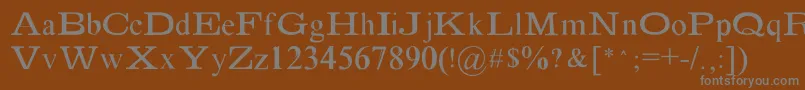 フォントAbsortile Bold – 茶色の背景に灰色の文字