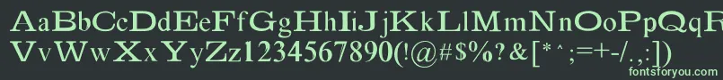 Absortile Bold-fontti – vihreät fontit mustalla taustalla