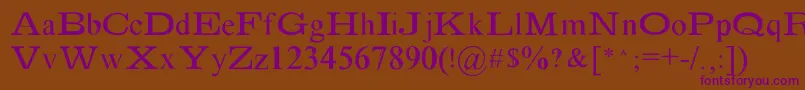 Absortile Bold Font – Purple Fonts on Brown Background