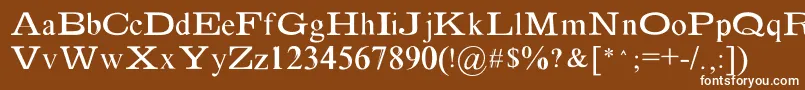フォントAbsortile Bold – 茶色の背景に白い文字