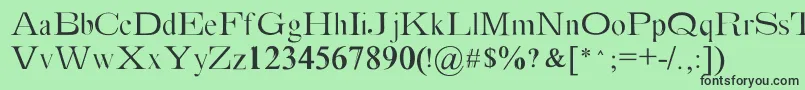 Absortile Font – Black Fonts on Green Background