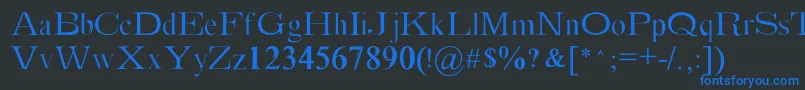 Absortile Font – Blue Fonts on Black Background