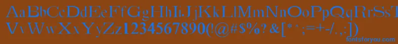 Absortile Font – Blue Fonts on Brown Background