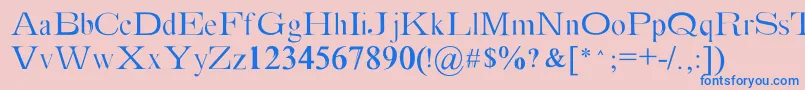 Absortile Font – Blue Fonts on Pink Background