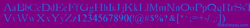 Absortile Font – Blue Fonts on Purple Background