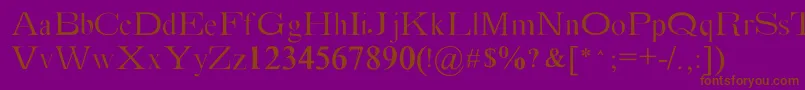 Absortile Font – Brown Fonts on Purple Background