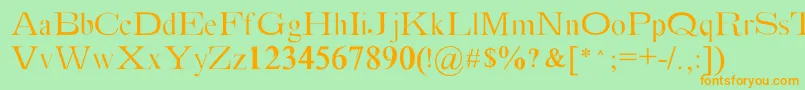 Absortile Font – Orange Fonts on Green Background