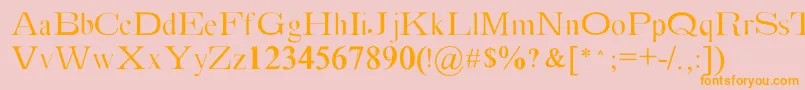 Absortile Font – Orange Fonts on Pink Background