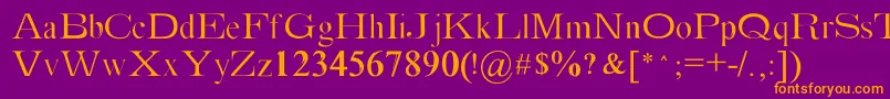 Absortile Font – Orange Fonts on Purple Background