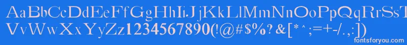 Absortile Font – Pink Fonts on Blue Background