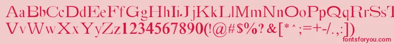 Absortile Font – Red Fonts on Pink Background