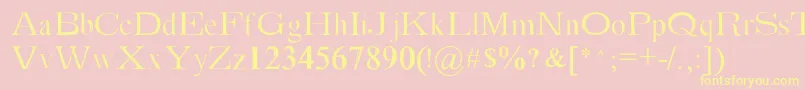 Absortile Font – Yellow Fonts on Pink Background