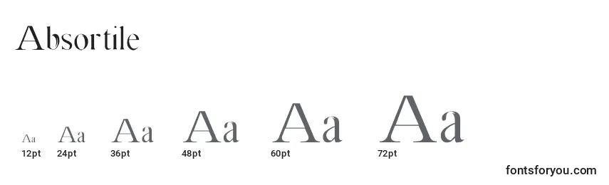 Размеры шрифта Absortile