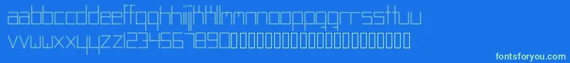 Abstracta Font – Green Fonts on Blue Background