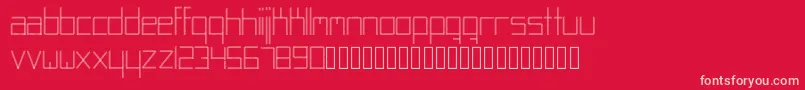 フォントAbstracta – 赤い背景にピンクのフォント