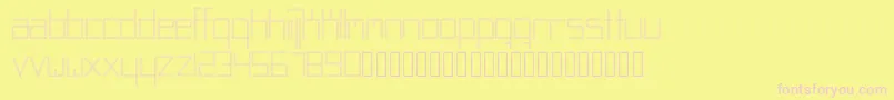 Abstracta Font – Pink Fonts on Yellow Background