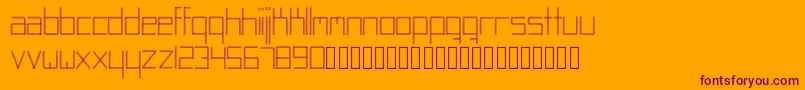 フォントAbstracta – オレンジの背景に紫のフォント