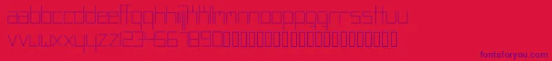 Abstracta-Schriftart – Violette Schriften auf rotem Hintergrund