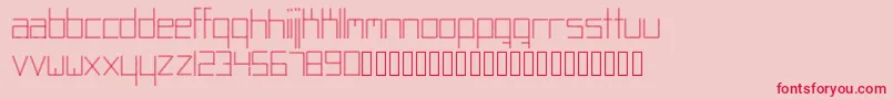 Abstracta-Schriftart – Rote Schriften auf rosa Hintergrund