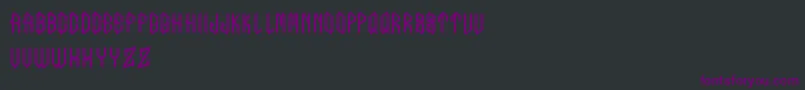 Czcionka InumoccaBelutListrik – fioletowe czcionki na czarnym tle