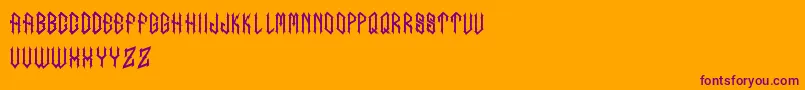 InumoccaBelutListrik Font – Purple Fonts on Orange Background