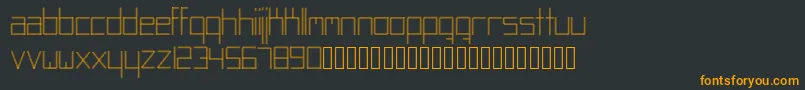 Abstracta Font – Orange Fonts on Black Background