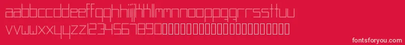 Abstracta Font – Pink Fonts on Red Background