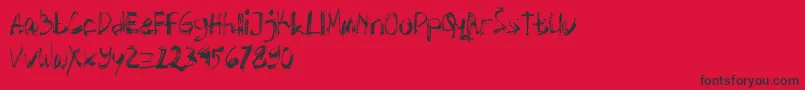 Abstrak Font – Black Fonts on Red Background