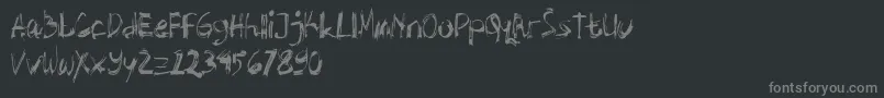 Abstrak-Schriftart – Graue Schriften auf schwarzem Hintergrund