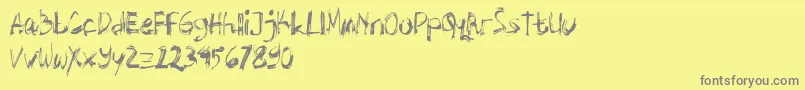 Abstrak Font – Gray Fonts on Yellow Background
