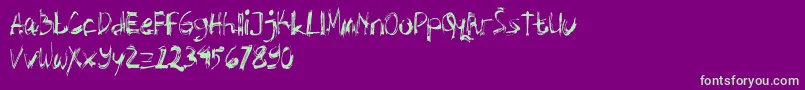 Abstrak Font – Green Fonts on Purple Background