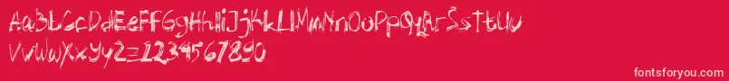 Abstrak Font – Pink Fonts on Red Background