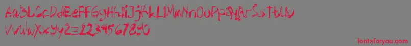 Abstrak Font – Red Fonts on Gray Background