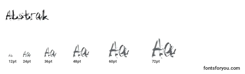 Размеры шрифта Abstrak