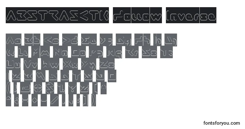 Schriftart ABSTRASCTIK Hollow Inverse – Alphabet, Zahlen, spezielle Symbole