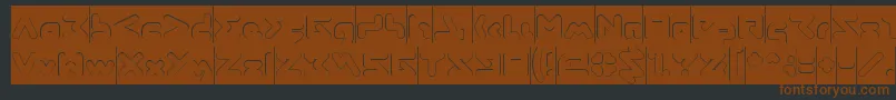 ABSTRASCTIK Hollow Inverse Font – Brown Fonts on Black Background