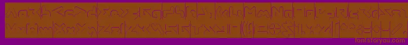 ABSTRASCTIK Hollow Inverse Font – Brown Fonts on Purple Background
