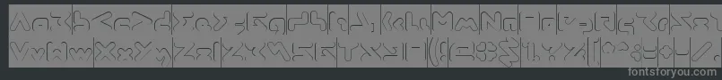 ABSTRASCTIK Hollow Inverse Font – Gray Fonts on Black Background