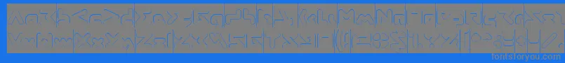 ABSTRASCTIK Hollow Inverse Font – Gray Fonts on Blue Background