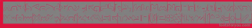 fuente ABSTRASCTIK Hollow Inverse – Fuentes Grises Sobre Fondo Rojo