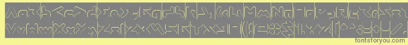 ABSTRASCTIK Hollow Inverse Font – Gray Fonts on Yellow Background