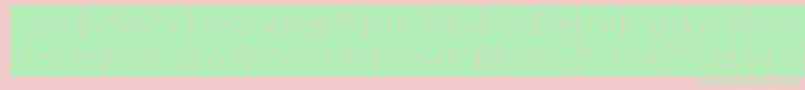 ABSTRASCTIK Hollow Inverse Font – Green Fonts on Pink Background