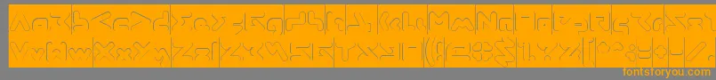 ABSTRASCTIK Hollow Inverse Font – Orange Fonts on Gray Background
