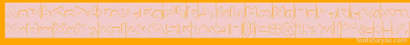 ABSTRASCTIK Hollow Inverse Font – Pink Fonts on Orange Background