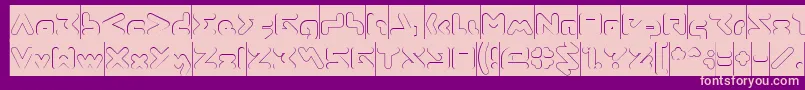 ABSTRASCTIK Hollow Inverse Font – Pink Fonts on Purple Background