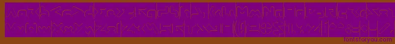 ABSTRASCTIK Hollow Inverse Font – Purple Fonts on Brown Background
