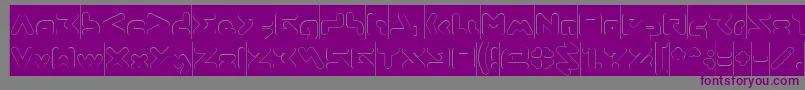 ABSTRASCTIK Hollow Inverse Font – Purple Fonts on Gray Background