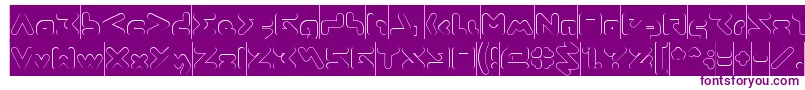 フォントABSTRASCTIK Hollow Inverse – 白い背景に紫のフォント