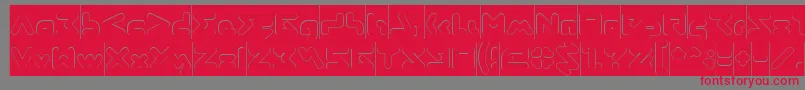 ABSTRASCTIK Hollow Inverse-fontti – punaiset fontit harmaalla taustalla