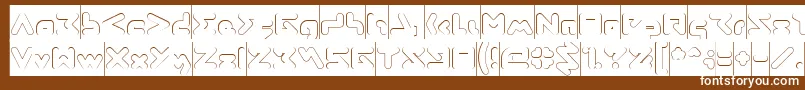 ABSTRASCTIK Hollow Inverse Font – White Fonts on Brown Background